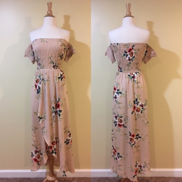 Off Shoulder Floral High Low Dress - Picture 5 of 5